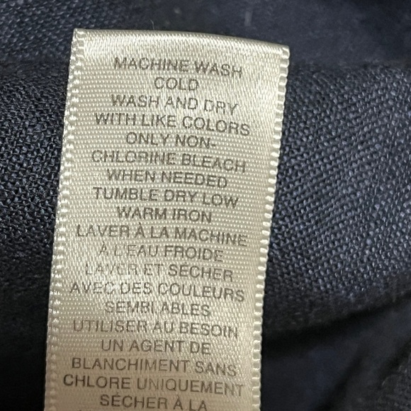 Banana Republic Navy Linen Cotton Long Sleeve Shirt M - Picture 5 of 10